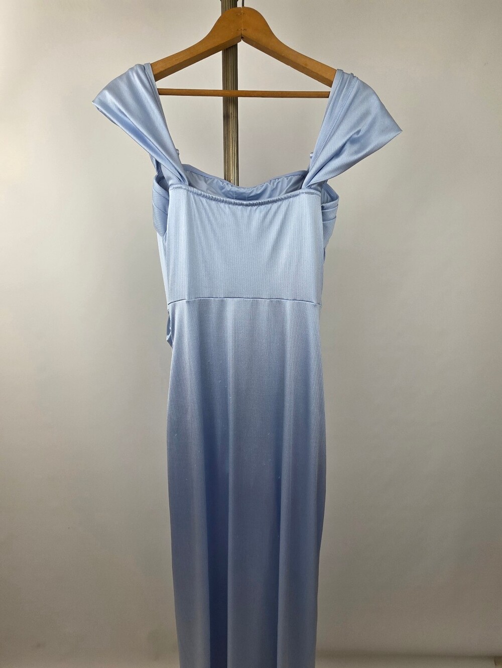 Popilush Women's Blue Shimmer Off The Shoulder Multi Wear Shapewear Dress Size L - Picture 12 of 14